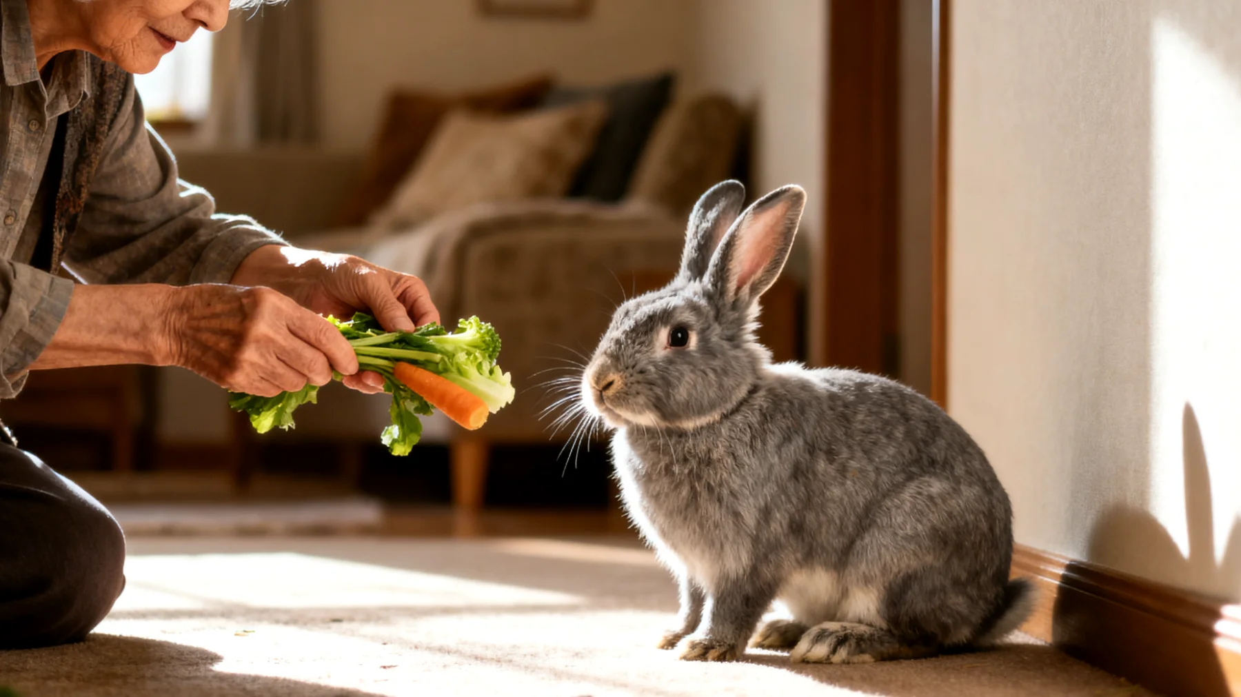 Ältere Kaninchen benötigen bei der Adoption besondere Aufmerksamkeit und eine angepasste Eingewöhnungsphase, da sie oft gesundheitliche Einschränkungen haben, weniger anpassungsfähig sind und mehr Ruhe sowie eine seniorengerechte Umgebung brauchen"